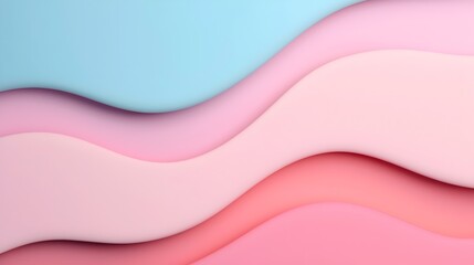 Pastel colored smooth wave transitions with gradual color changes in a visually striking 3D background creating a modern elegant and serene composition