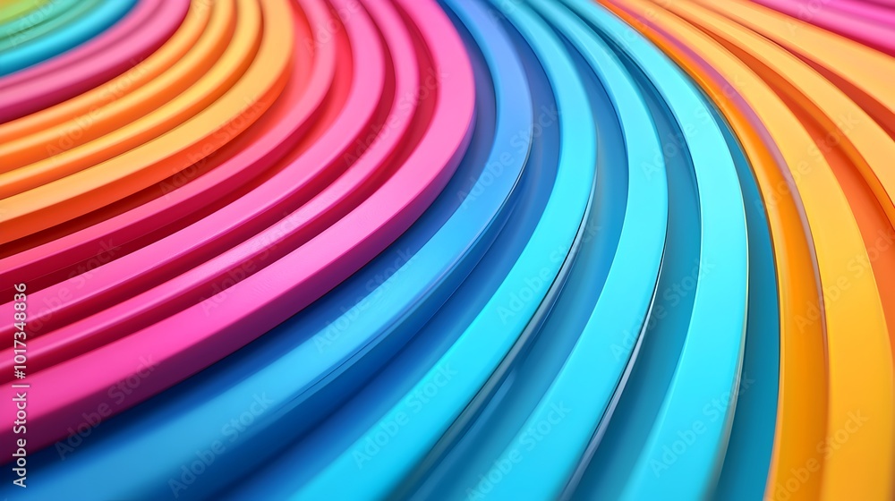 Poster stunning 3d abstract art composition featuring vibrant colors dynamic motion trails and flowing geom