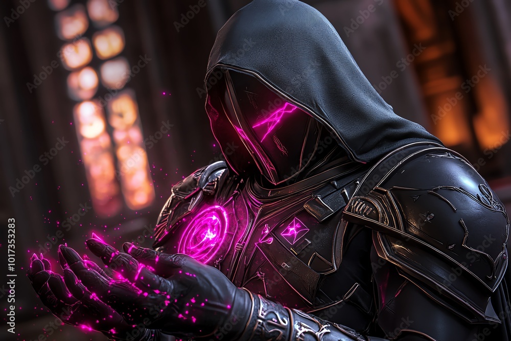 Poster magical world where hacktivists use glowing cyber spells to take down corrupt rulers, representing t