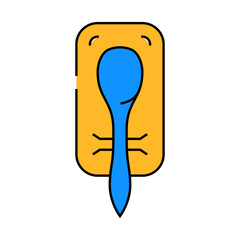 spoon rest home interior line icon vector. spoon rest home interior sign. isolated symbol illustration