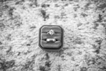 black and white wedding rings