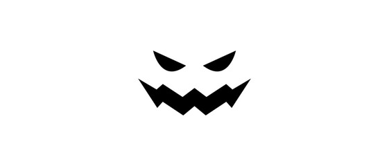 scary smile halloween isolated on white background