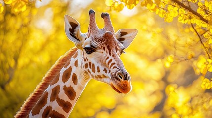 Obraz premium giraffe isolated on spring background