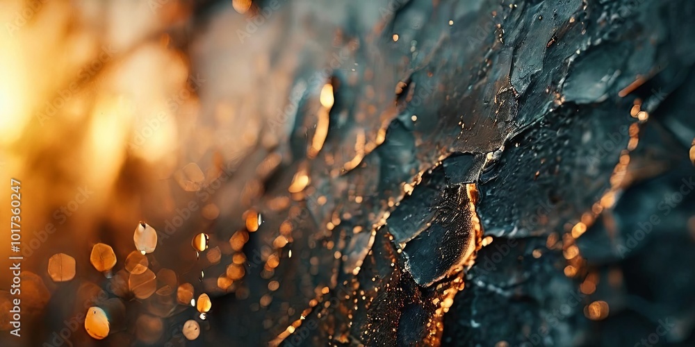Aufkleber The image is a close up of a wet surface with a lot of water droplets on it