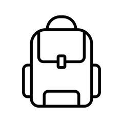 Backpack icon set for mobile concept and web design color editable