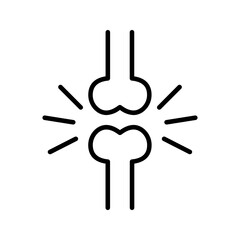 Bone icon. sign for mobile concept and web design color editable