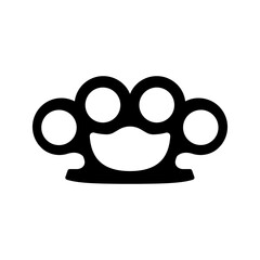 brass knuckle icon. simple icon color editable