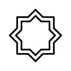 islamic Star icon. flat illustration of Star vector icon for web color editable