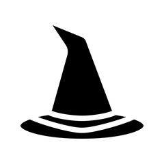 Witch hat icon. sign for mobile concept and web design color editable