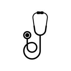 Illustration of a simple and clean stethoscope device vector