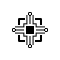 Simple and clean chipset illustration vector