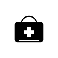 Simple first aid bag illustration vector