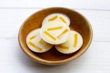 Egg custard with pumpkin dessert