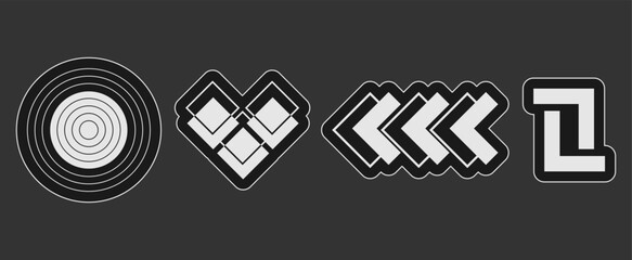 Geometric Abstract Shapes Collection for Modern Graphic Design and Patterns

