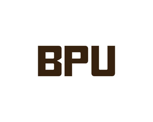 BPU logo design vector template. BPU