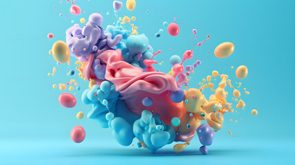 Gravity fantasy element 3D