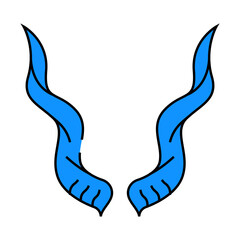 antelope horn animal line icon vector. antelope horn animal sign. isolated symbol illustration