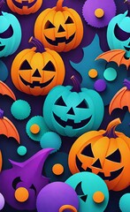 halloween background with pumpkins