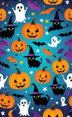 halloween background with pumpkins