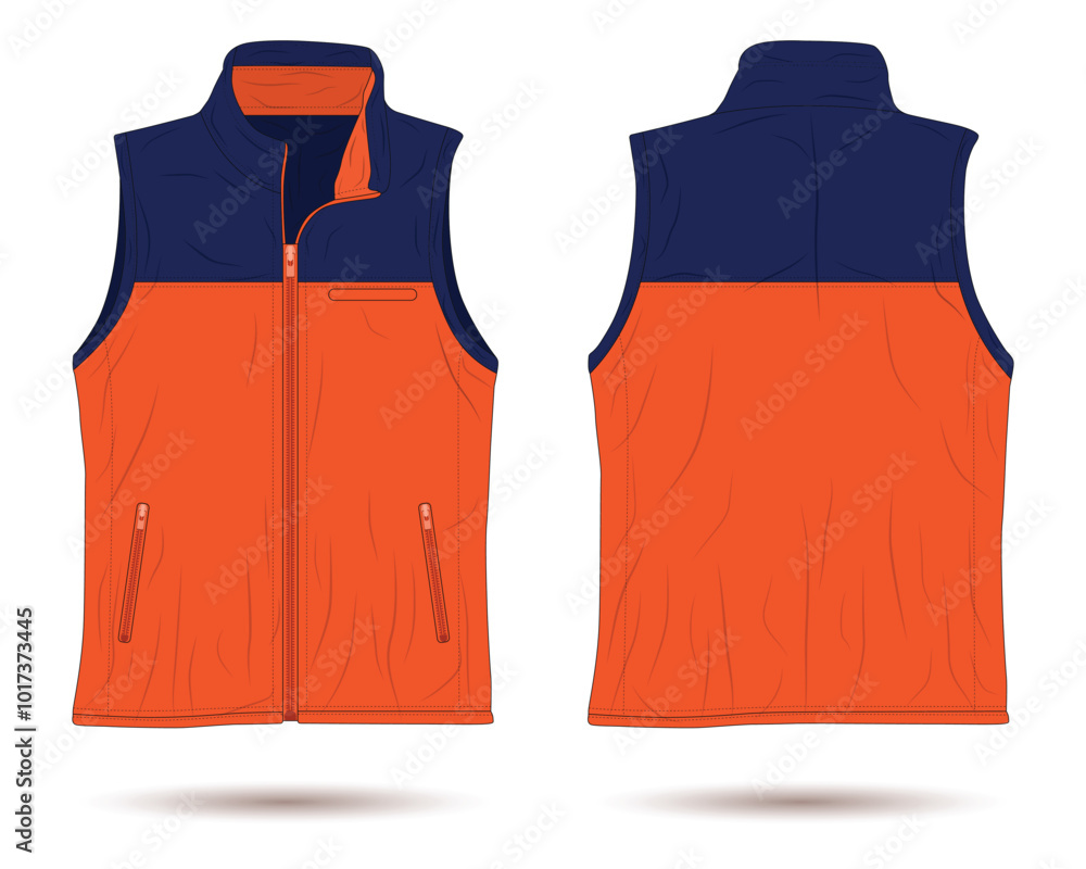 Poster Modern sleeveless jacket mockup