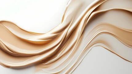 Beige flowing liquid foundation poster background