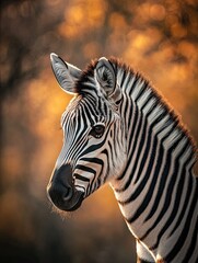 Naklejka premium zebra isolated on abstract background