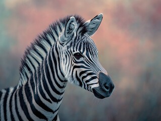 zebra isolated on abstract background