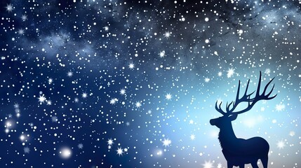 Beautiful_Christmas_Starry_Sky_Christmas_Deer