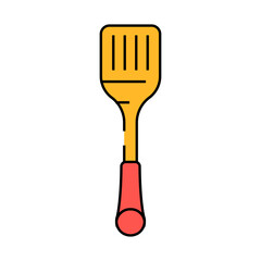 stainless steel spatula kitchen cookware line icon vector. stainless steel spatula kitchen cookware sign. isolated symbol illustration