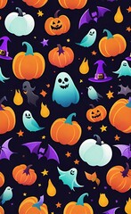 halloween background with pumpkins