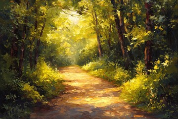 Fototapeta premium Abstract oil painting illustration background created with Generative AI