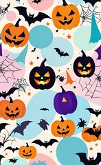 halloween background with pumpkins