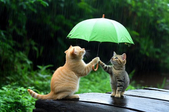 Person offering an umbrella to a stranger in the rain, representing a spontaneous act of kindness motivated by altruism