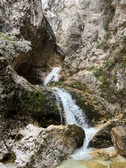 Zapotok Waterfalls or Zadnja Trenta Waterfalls, Bovec (Triglav National Park, Slovenia) - Zapotok-Wasserfälle (Triglav-Nationalpark, Slowenien) - Zapotoški slapovi (Triglavski narodni park, Slovenija)