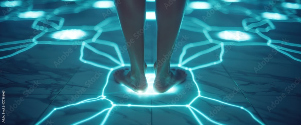 Aufkleber illuminated connection exploring the intersection of technology and human experience