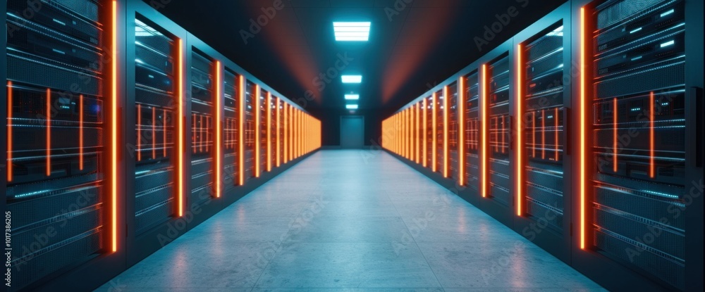 Poster exploring the vibrant world of data centers a glimpse into modern technology infrastructure