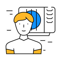 building superintendent repair worker line icon vector. building superintendent repair worker sign. isolated symbol illustration