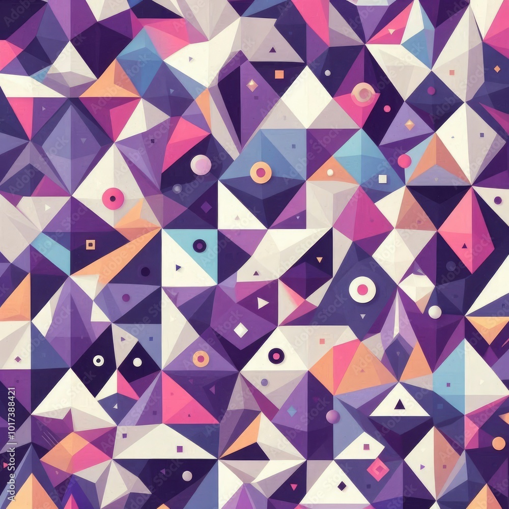 Poster background of geometric shapes, generative withe ai