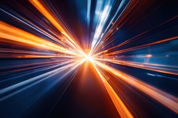 An abstract representation of light beams converging, symbolizing the moment when ideas align in a process.
