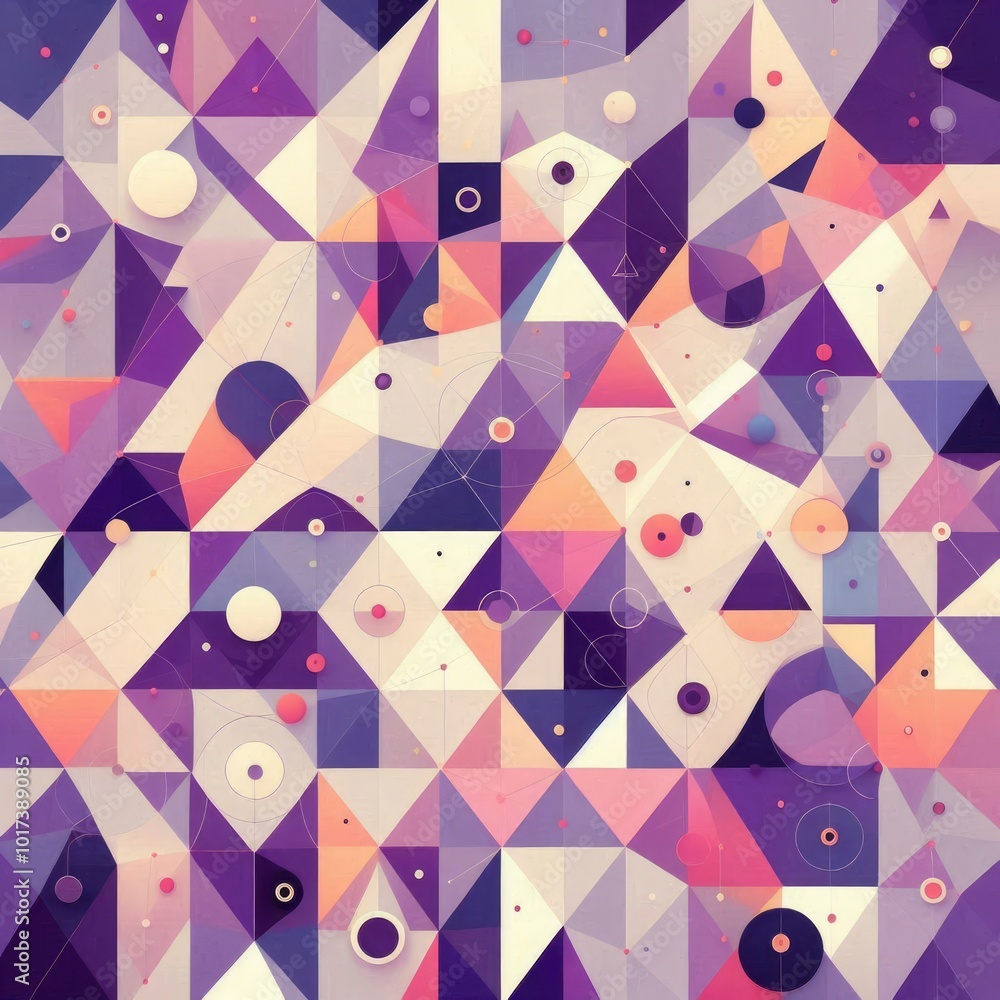 Poster background of geometric shapes, generative withe ai