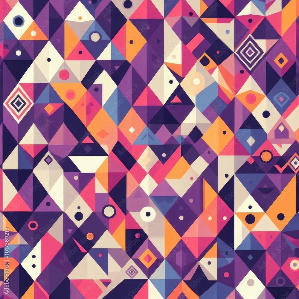 Poster background of geometric shapes, generative withe ai