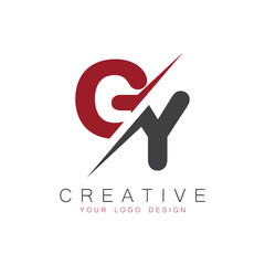 GY initial monogram logo with creative design.