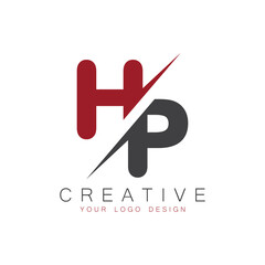 HP initial monogram logo with creative design.