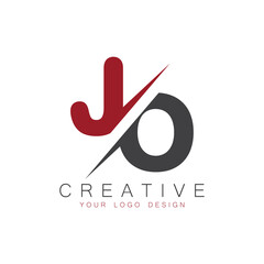 JO initial monogram logo with creative design.