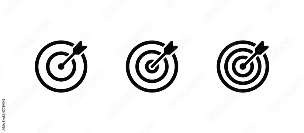 Poster target icon vector for web, computer and mobile app