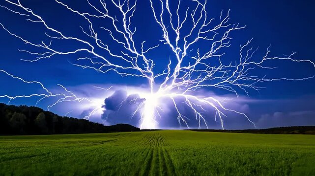 lightning, rain, and ominous, dark clouds.