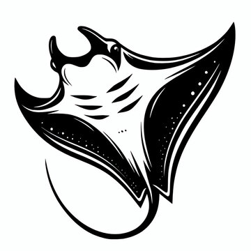 recommend clip art: Manta ray silhouette vector illustration clip art element symbol
