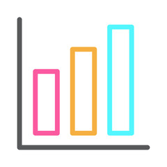 Bar charts icon graphic  illustration