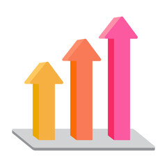 Bar charts icon graphic  illustration