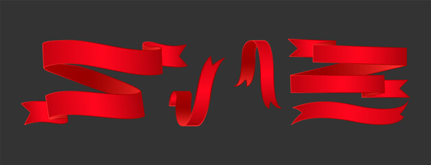 Elegant Ribbon Banner Set for Branding, Promotion, and Decorations

